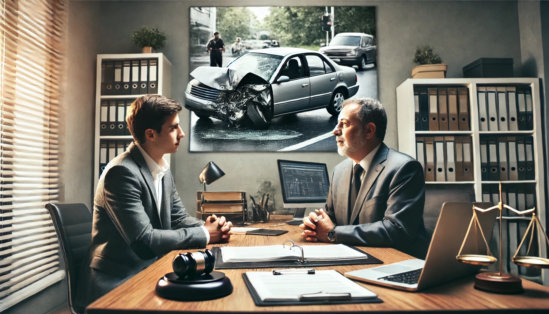 individual working with a personal injury attorney after a transportation accident